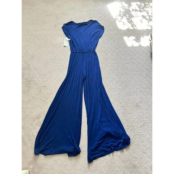 Young Fabulous & Broke Jumpsuit Navy Blue Wide Leg Size Medium NWT - Picture 3 of 3